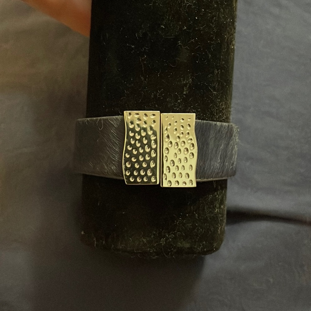 Navy CALF Hair Haley Rustic Cuff!